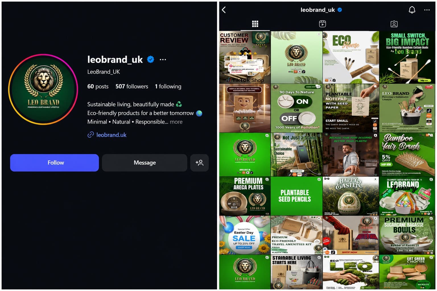 Instagram content system — product features, campaigns, and reviews